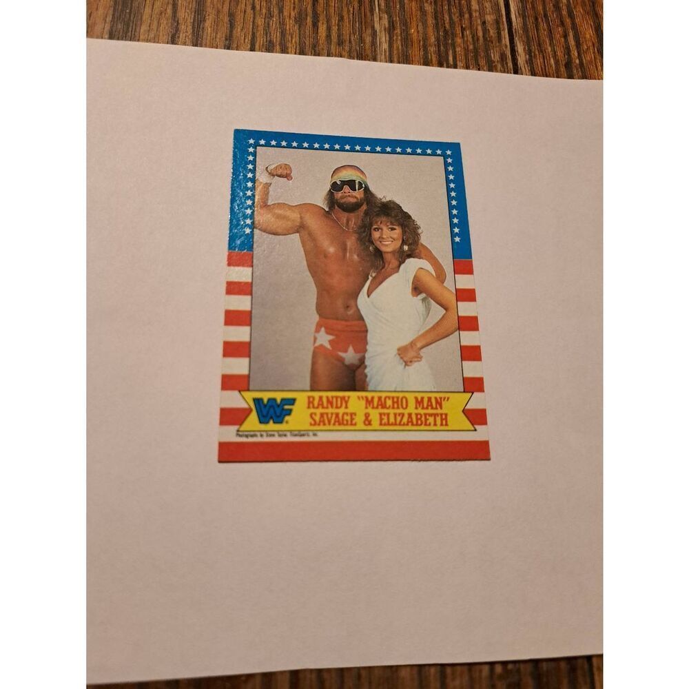 1987 Topps WWF Randy Macho Man Savage Elizabeth #7 Vintage Wrestling Card